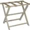 Homeroots HomeRoots 383087 Earth Friendly Taupe Folding Luggage Rack with Dark Tan Straps 383087 - alternate 6